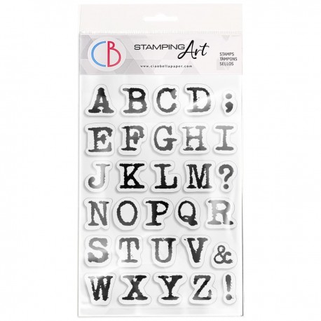 Clear Stamp Set 4"x6" Remintgon Uppercase Alphabet