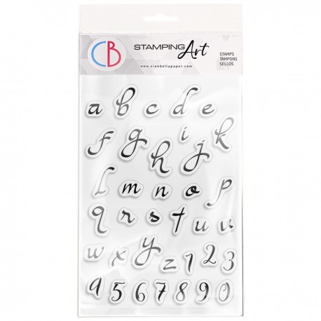 Clear Stamp Set 4"x6" Moonlight Lowercase Alphabet