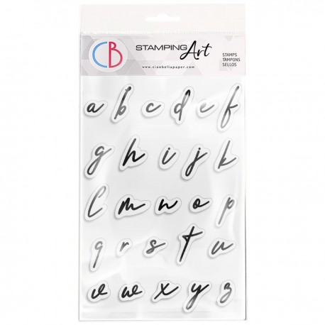 Clear Stamp Set 4"x6" Muse Lowercase Alphabet