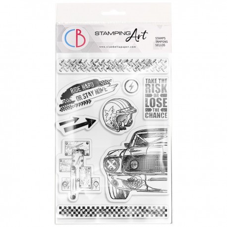 Clear Stamp Set 4"x6" Ride Hard