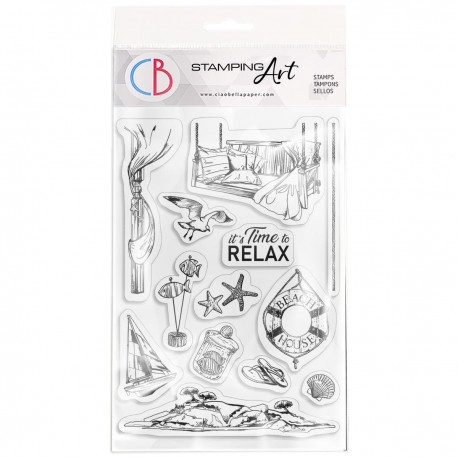 Clear Stamp Set 4"x6" It's time to relax