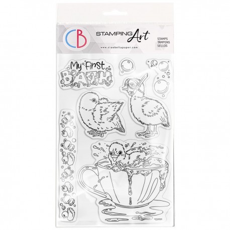 Clear Stamp Set 4"x6" My First Bath