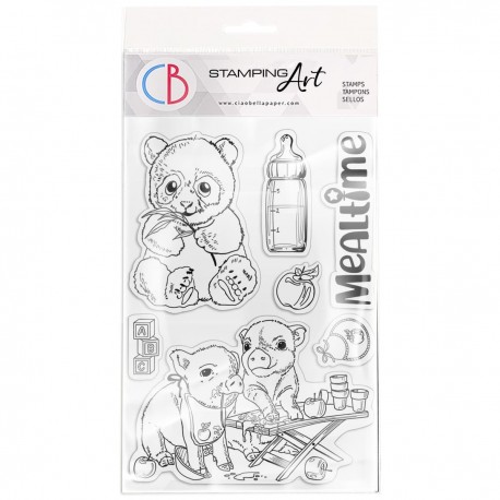 Clear Stamp Set 4"x6" Mealtime