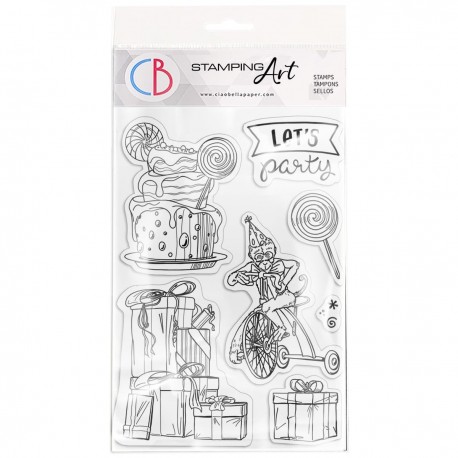 Clear Stamp Set 4"x6" Let's Party