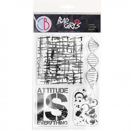 Clear Stamp Set 4"x6" Attitude is Everything