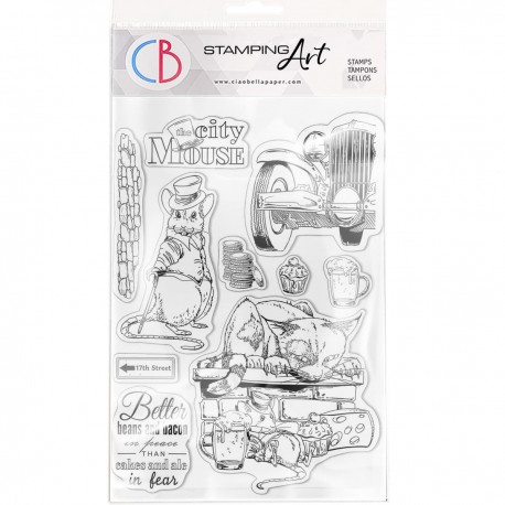 Clear Stamp Set 6"x8" The City Mouse