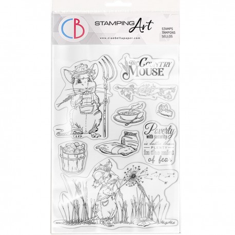 Clear Stamp Set 6"x8" The Country Mouse
