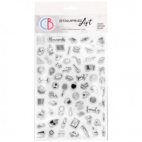 Clear Stamp Set 4"x6" BuJo Family