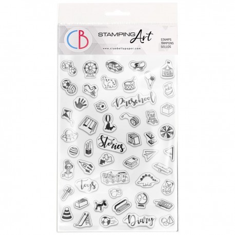 Clear Stamp Set 4"x6" BuJo Preschool