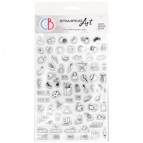 Clear Stamp Set 4"x6" BuJo Cooking