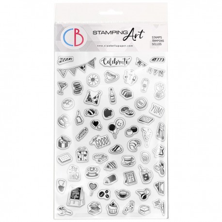Clear Stamp Set 4"x6" BuJo Party