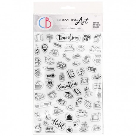 Clear Stamp Set 4"x6" BuJo Travel