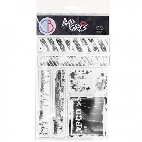 Clear Stamp Set 4"x6" Urban Tags & Borders