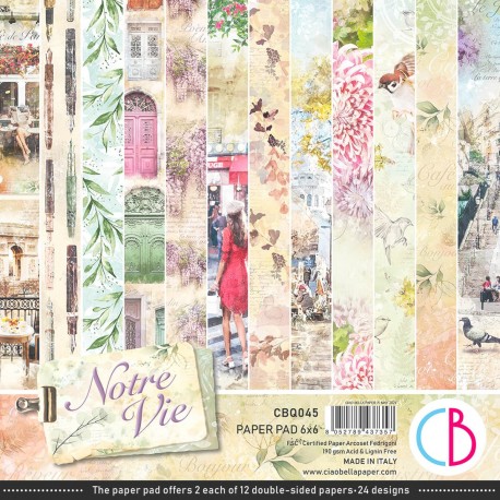 Notre Vie Paper Pad 6"x6" 24/Pkg