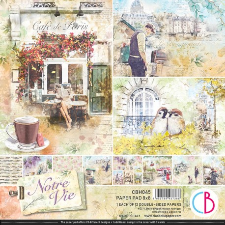 Notre Vie Paper Pad 8"x8" 12/Pkg