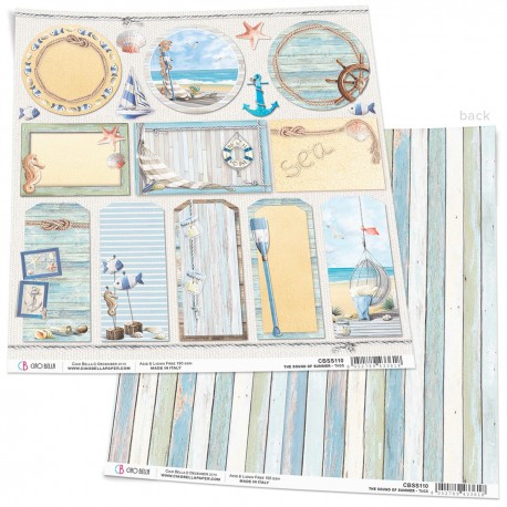Summer Tags Paper Sheet 12"x12"