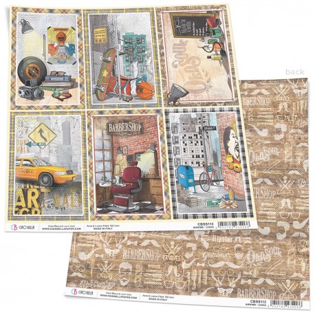 Hipster Cards Paper Sheet 12"x12"
