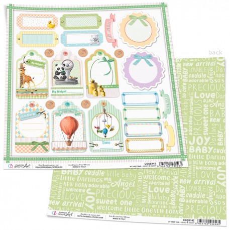 Height & Weight Paper Sheet 12"x12"