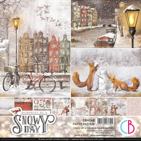 Memories of a Snowy Day Paper Pad 8"x8" 12/Pkg