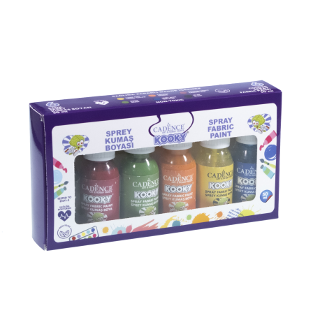 KOOKY Set pintura textil  6 spray x50ml Cadence