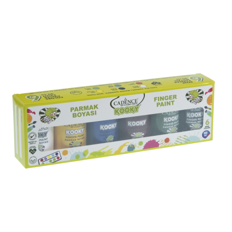 KOOKY Set pintura dedos 6botesx90ml Cadence