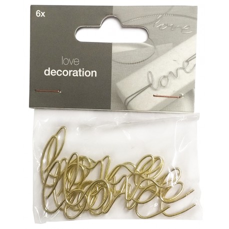 LOVE decoration Set 6 pcs.