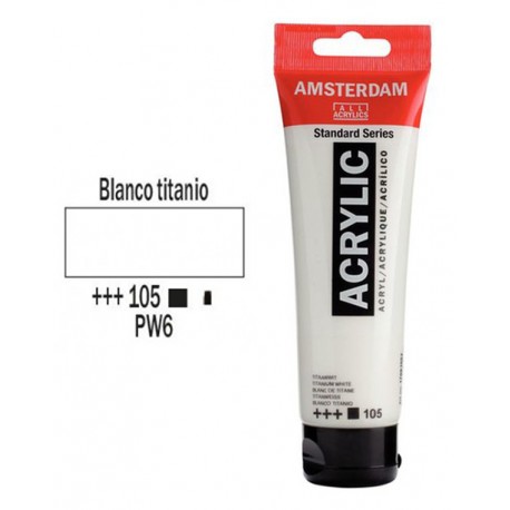 Acrílico Amsterdam 120ml (105) Blanco Titanio