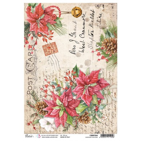 Rice Paper A4 Piuma Chistmas Postcard