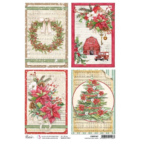 Rice Paper A4 Piuma Christmas Vibes Cards