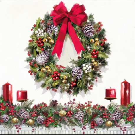 SERVILLETA NAPKIN 33 BOW ON WREATH