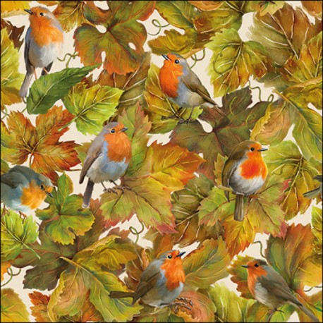 SERVILLETA NAPKIN 33 HIDDEN ROBINS