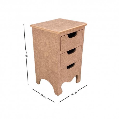 Mueble 3 cajones 18x15x28 cm