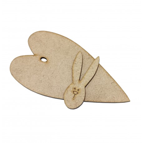 DM Corazón y conejo 14cm