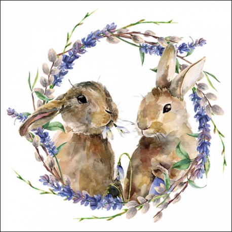 SERVILLETA RABBIT WREATH FSC MIX