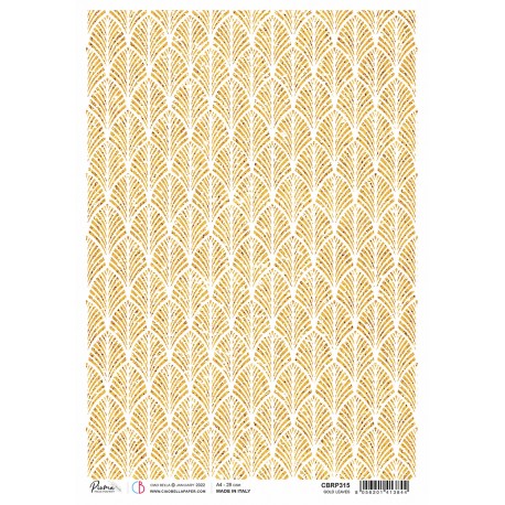 Rice Paper A4 Piuma Gold leaves