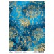 Rice Paper A4 Piuma Golden blue cobalt