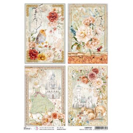 Rice Paper A4 Piuma Reign of Grace cards