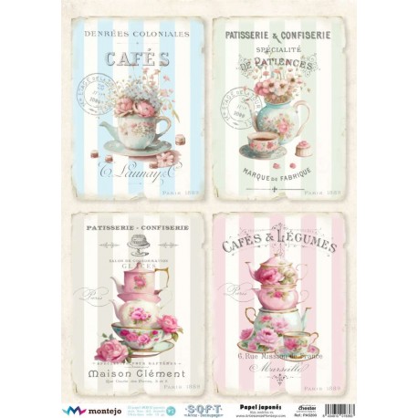 Papel de Arroz SOFT A3 FLORES VINTAGE 2