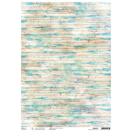 Rice Paper A3 Piuma Dance of marine colors