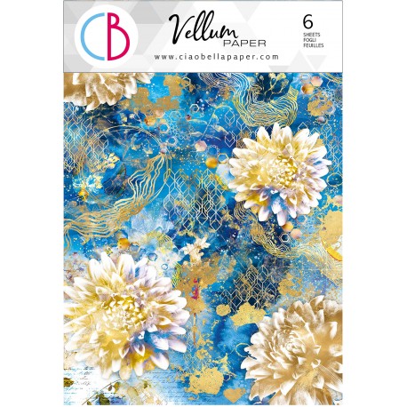 Vellum Indigo Paper Patterns A4 6/Pkg