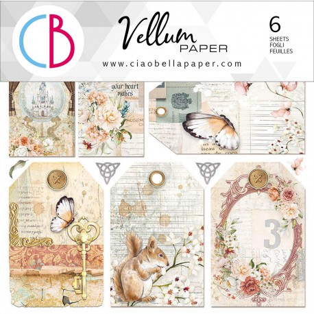 Vellum Reign of grace Fussy Cut 6"x6" 6/Pkg