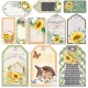 Vellum Farmhouse Garden Fussy Cut 6"x6" 6/Pkg