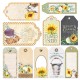 Vellum Farmhouse Garden Fussy Cut 6"x6" 6/Pkg