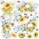 Vellum Farmhouse Garden Fussy Cut 6"x6" 6/Pkg