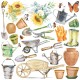 Farmhouse Garden Fussy Cut Pad 6"x6" 24/Pkg