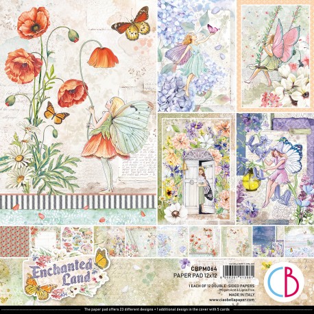 Enchanted Land  Paper Pad 12"x12" 12/Pkg