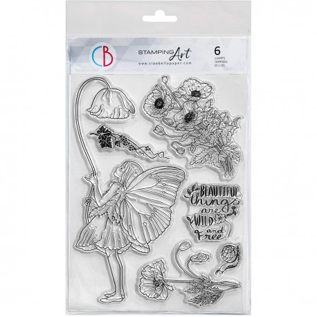 Clear Stamp Set 6"x8" Nature Fairy
