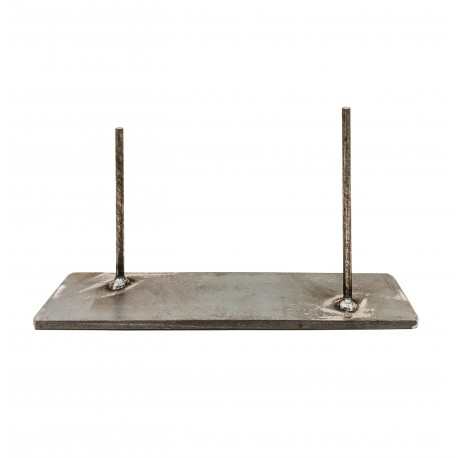 Base metal 2 soportes 25x6cm