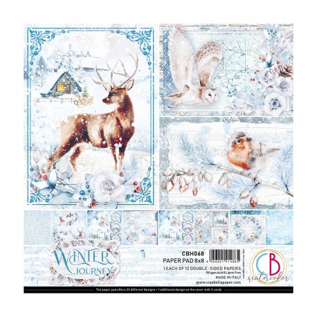 Winter Journey Paper Pad 8"x8" 12/Pkg
