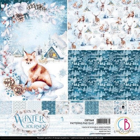Winter Journey Patterns Pad 12x12 8/Pkg